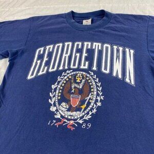 Vintage Georgetown University T Shirt Men's Size XL Single Stitch Made In USA
